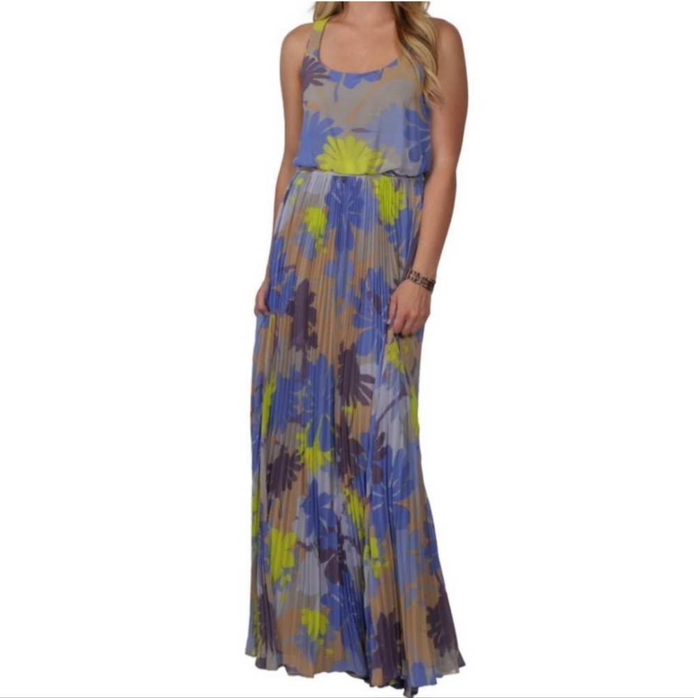 Jessica Simpson Floral Maxi Dress in Blue/Yellow, NWOT